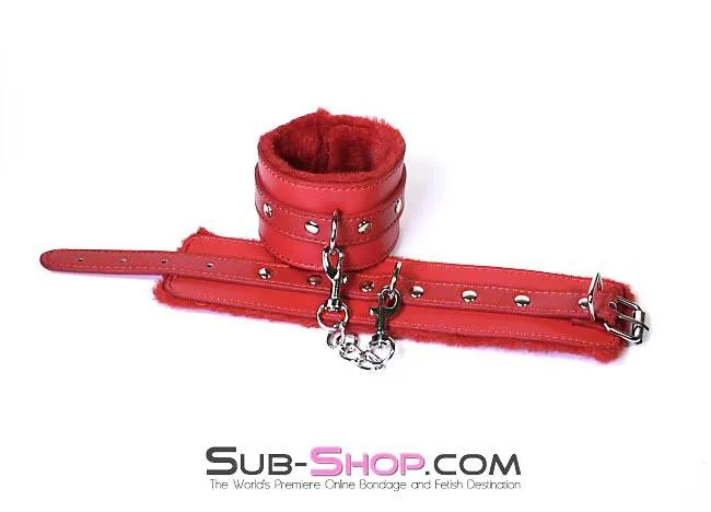 0547LT      Lusty Devil Furry Bondage Wrist Cuffs Set