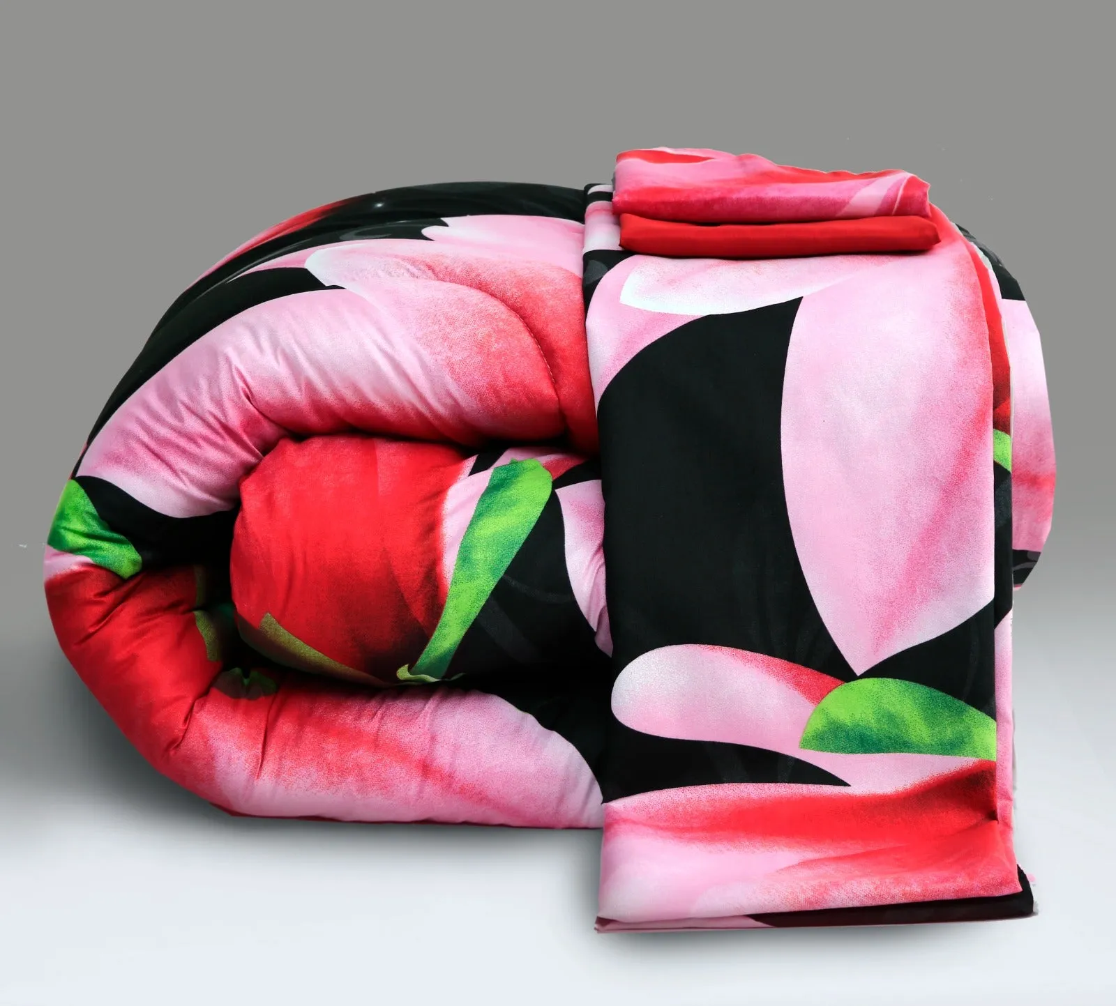 1PC Double Winter Comforter-15015Pink Lotus