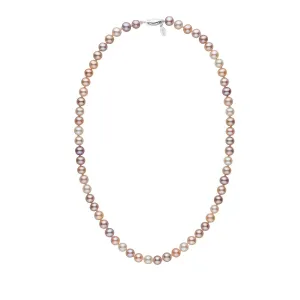 6.5-7.0 mm 18 Inch Multicolor Freshadama Freshwater Pearl Necklace