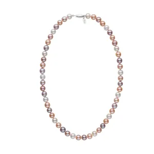 7.5-8.0 mm 18 Inch Multicolor Freshadama Freshwater Pearl Necklace