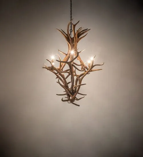 8-Light Elk & Mule Deer Antler Chandelier