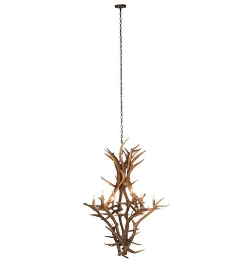 8-Light Elk & Mule Deer Antler Chandelier