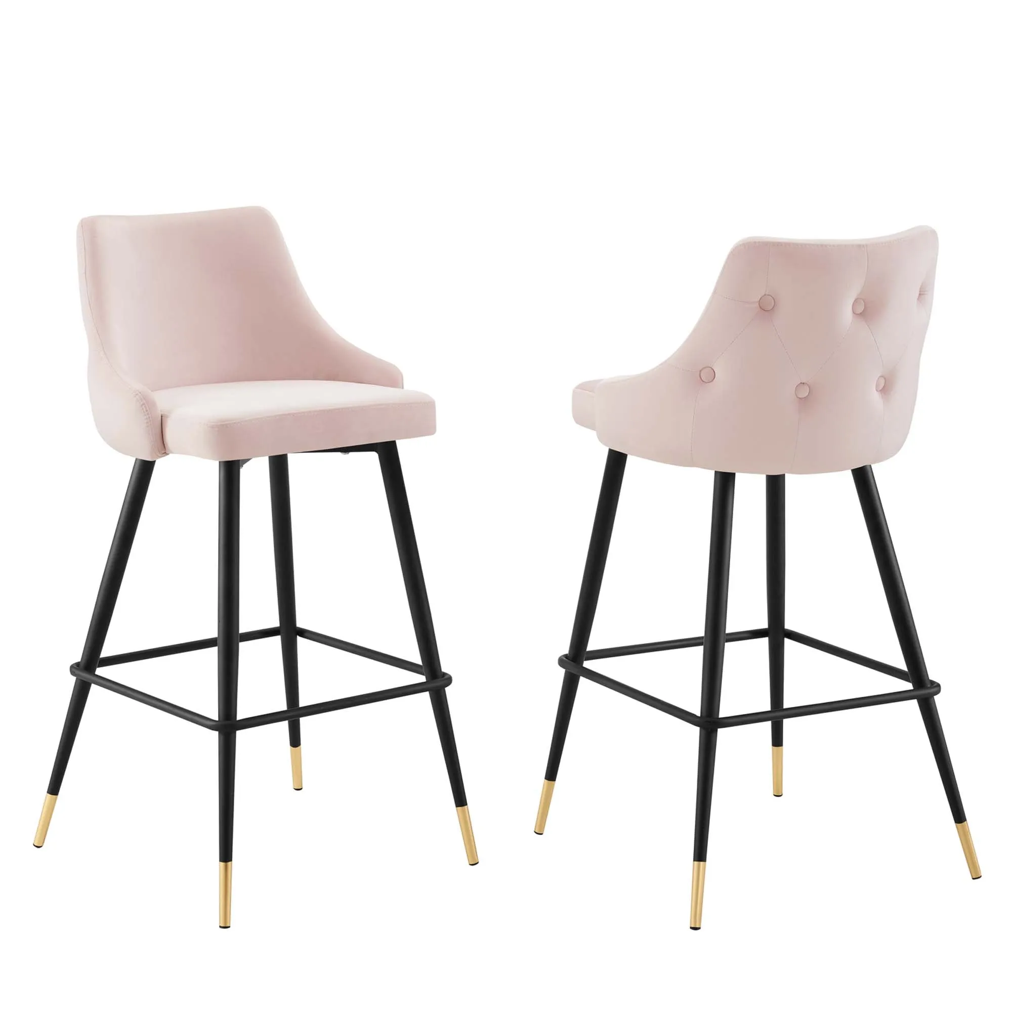 Adorn Performance Velvet Bar Stool Set of 2 by Modway