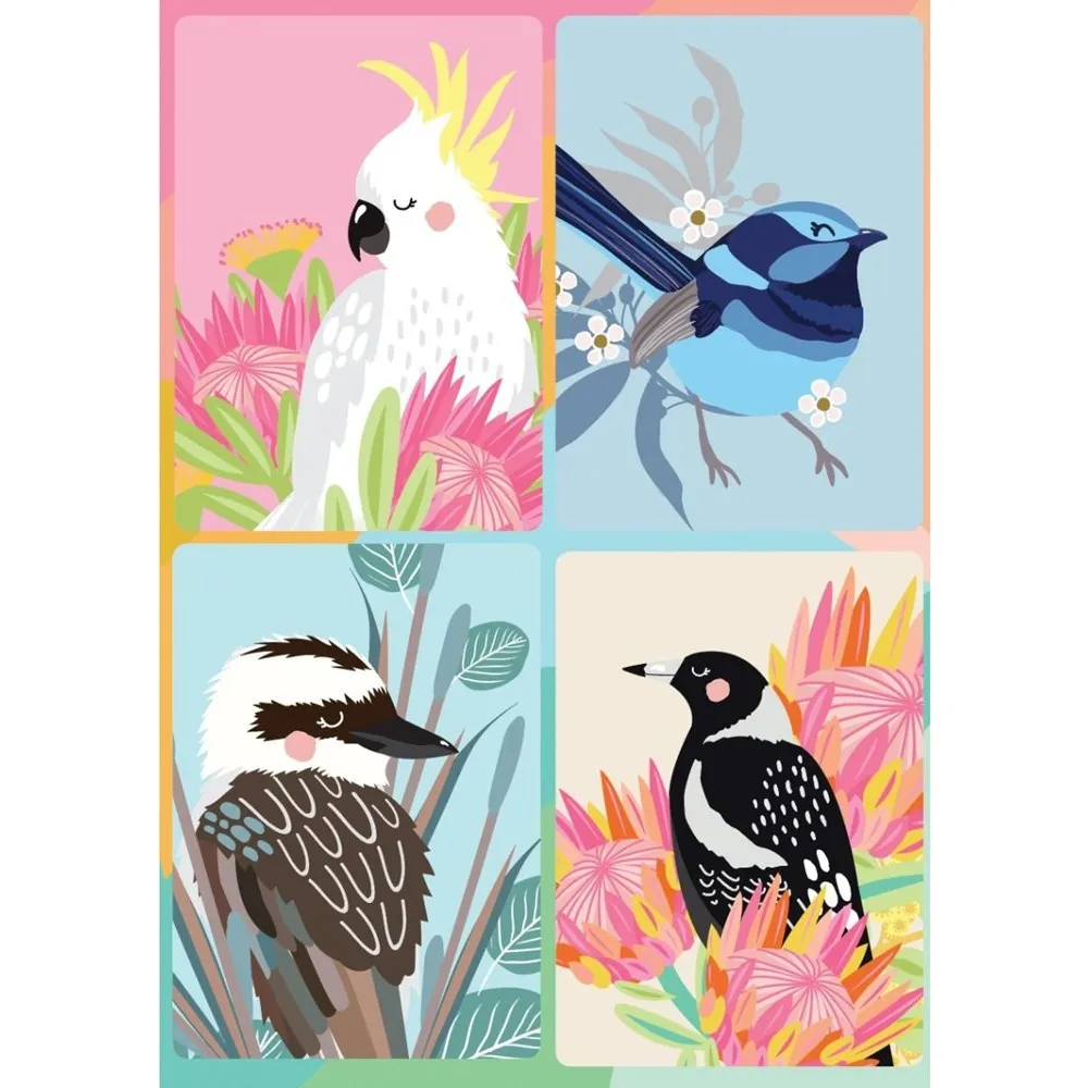 Aero Images: Decorative Magnet Set Aussie Birds