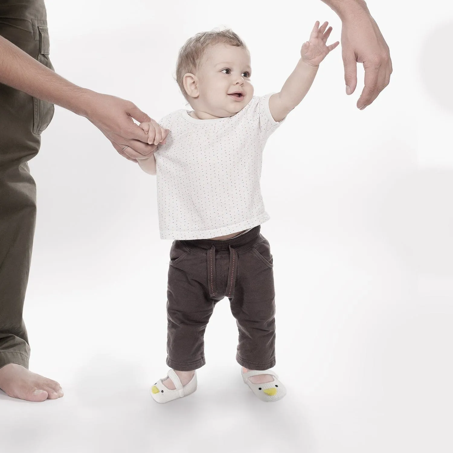 Baby Moo Ducklings White Booties