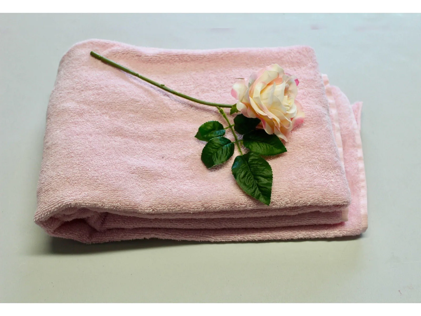 BABY PINK - Pure Cotton Thick LUXURY TOWELLING Fabric - 400 gsm - By Truly Sumptuous