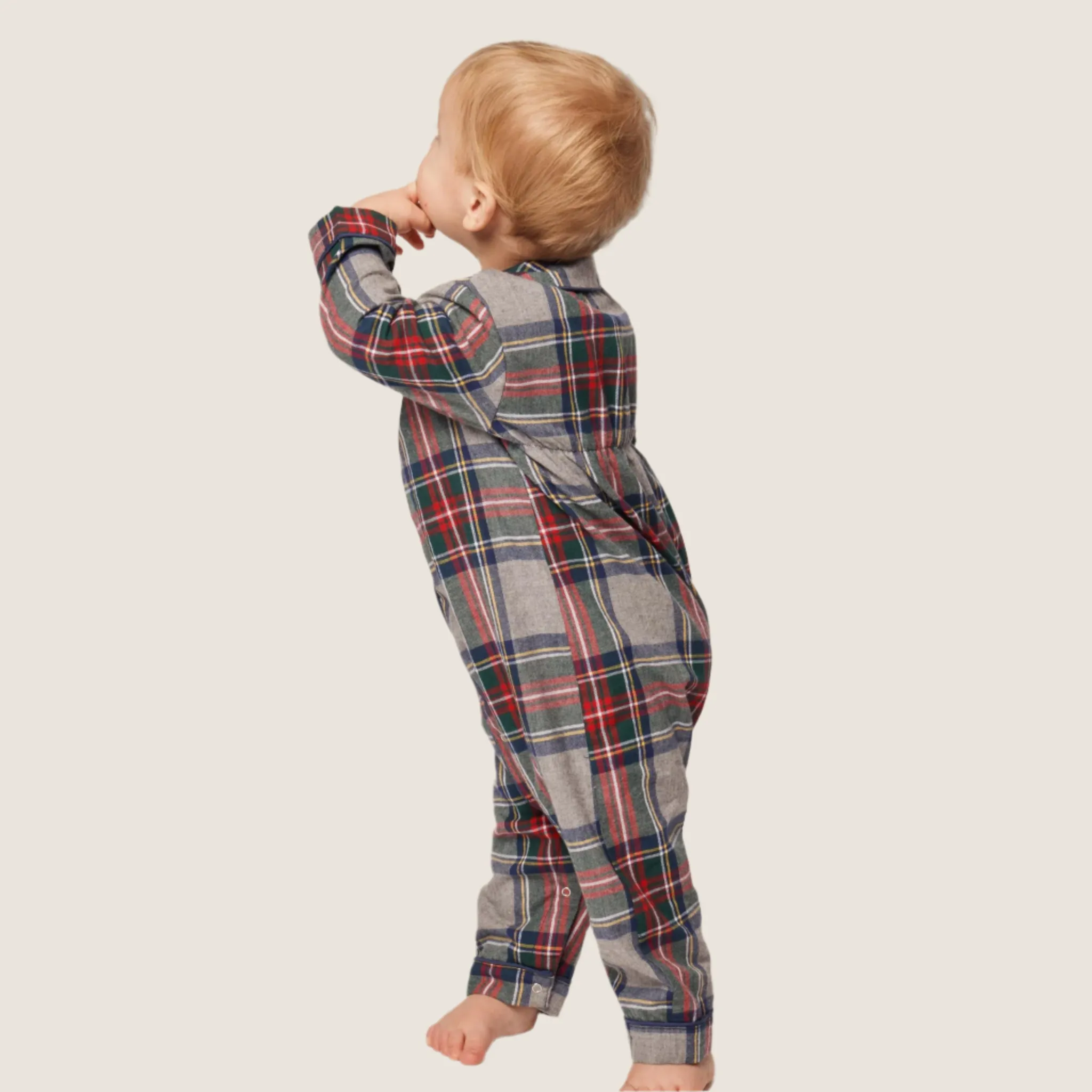 Baby's Brushed Cotton Cambridge Romper in Westminster Tartan