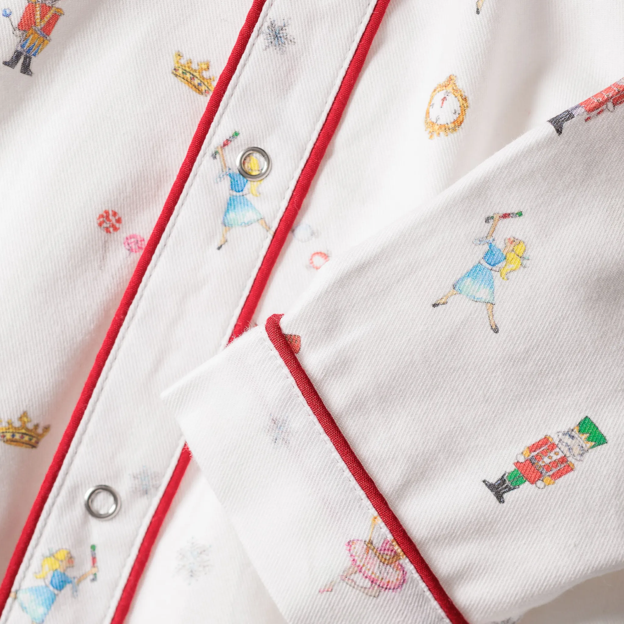 Baby's Twill Cambridge Romper in A Night at the Nutcracker