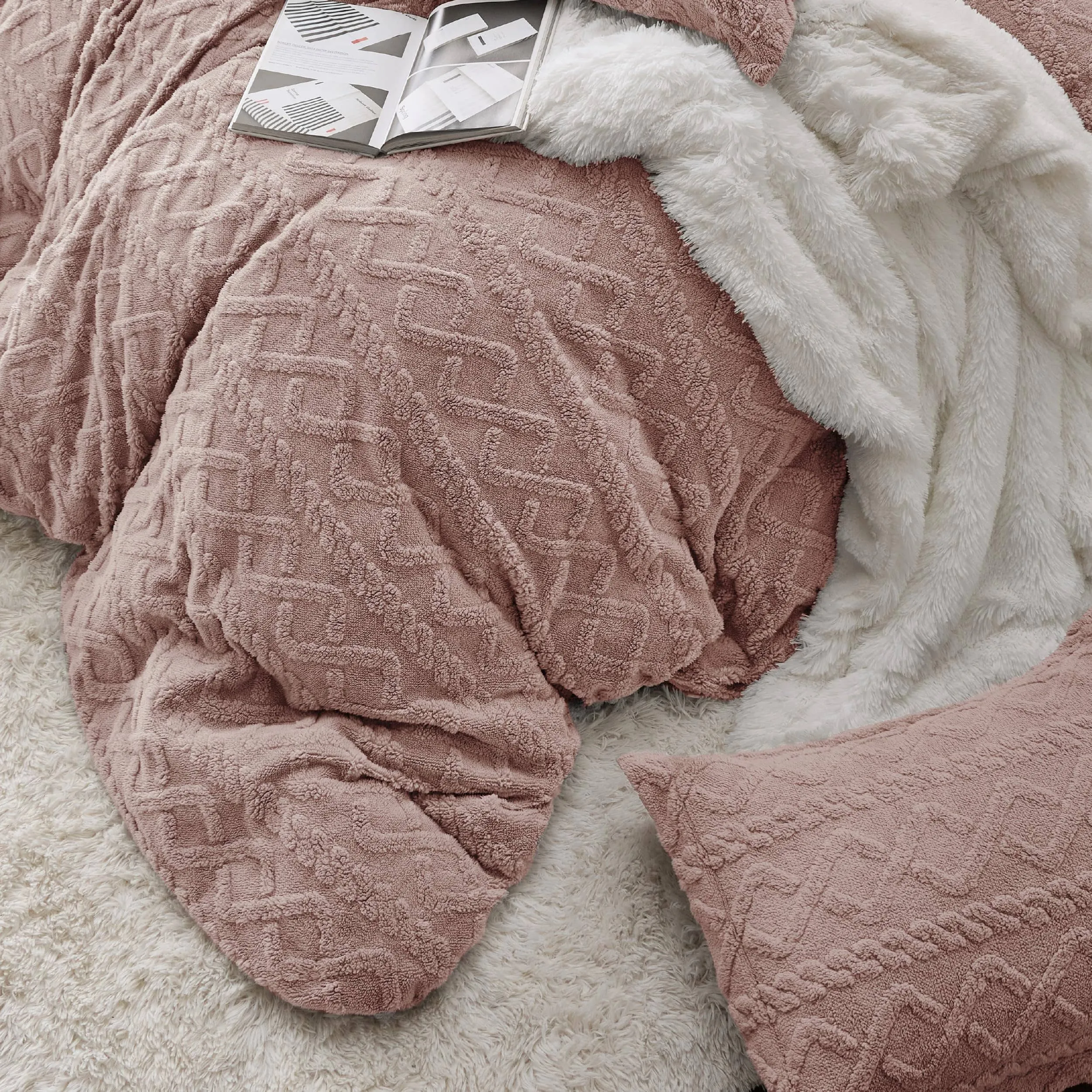 Bedsure Fluffy Boho Duvet Cover Set