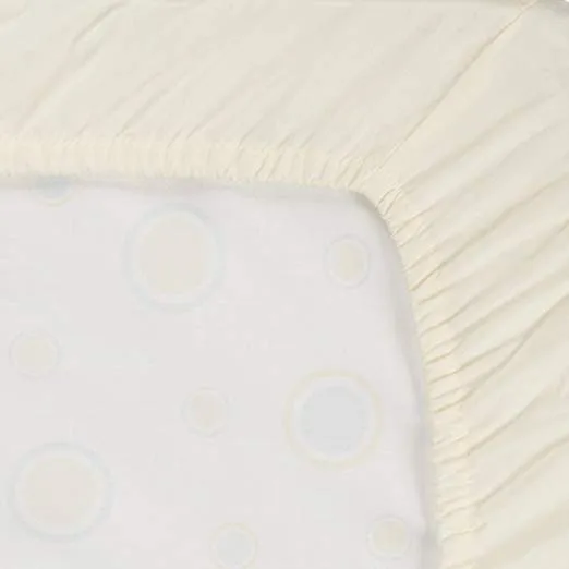 Beige Fitted Crib Sheet