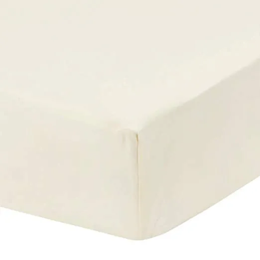 Beige Fitted Crib Sheet