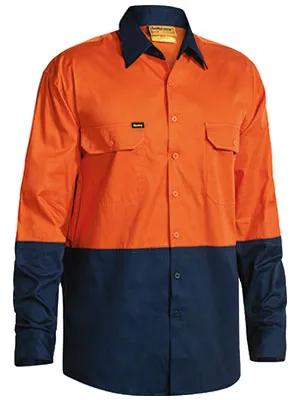 Bisley Hi Vis Cool Lightweight Drill Shirt - Long Sleeve-(BS6895)