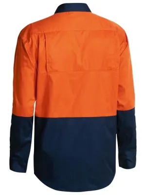 Bisley Hi Vis Cool Lightweight Drill Shirt - Long Sleeve-(BS6895)