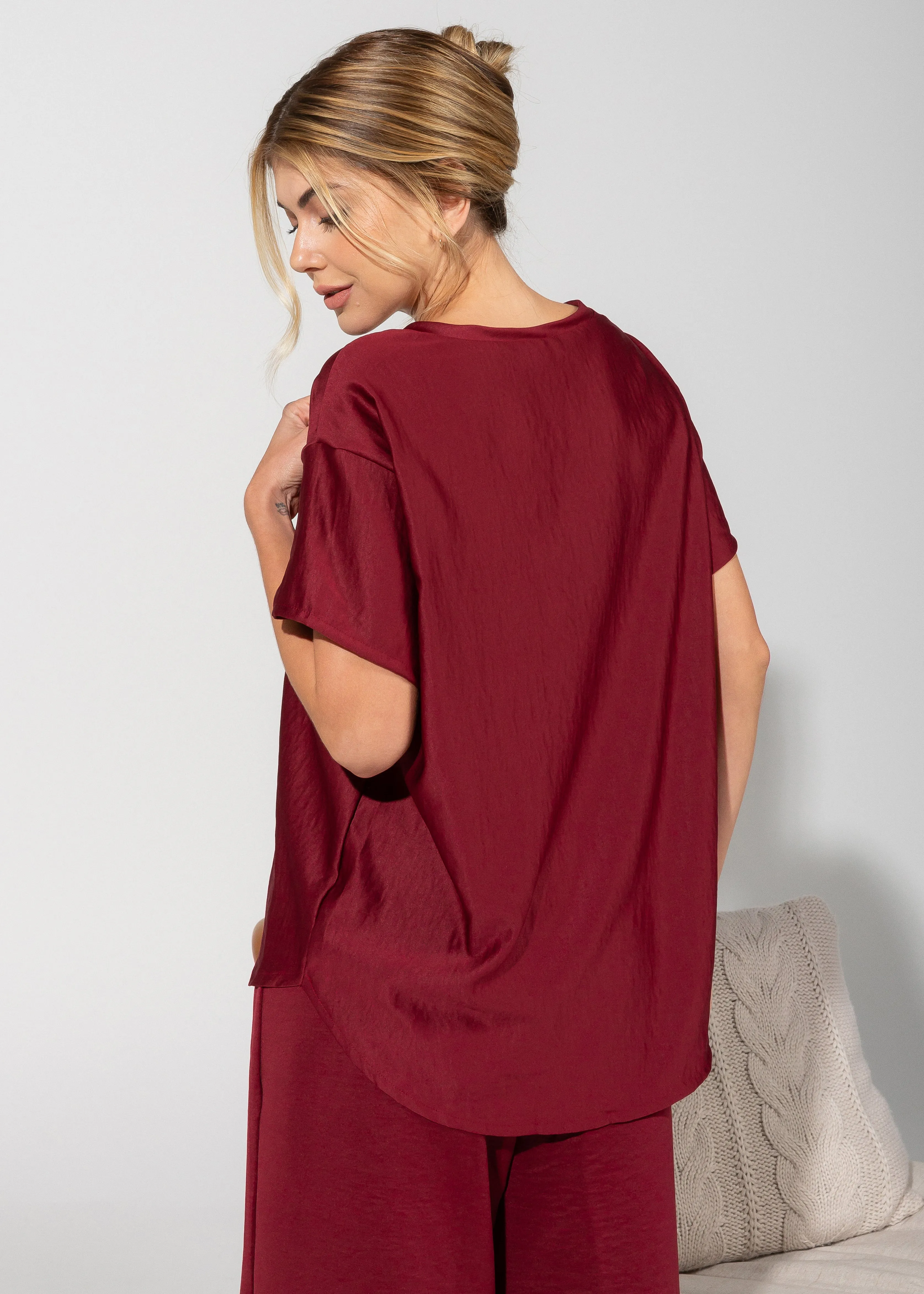 Blusa Maitê Bordeaux