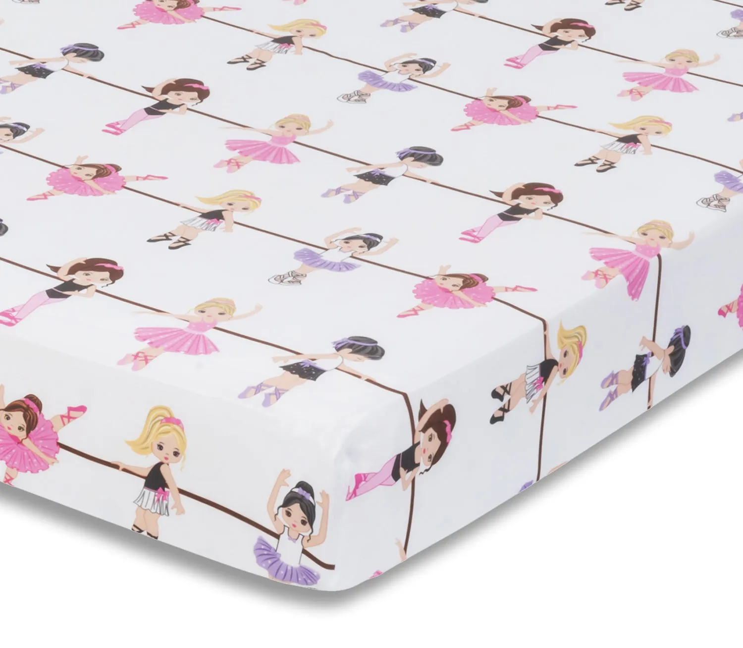 Born to Dance Ballerina Fitted Crib Sheet