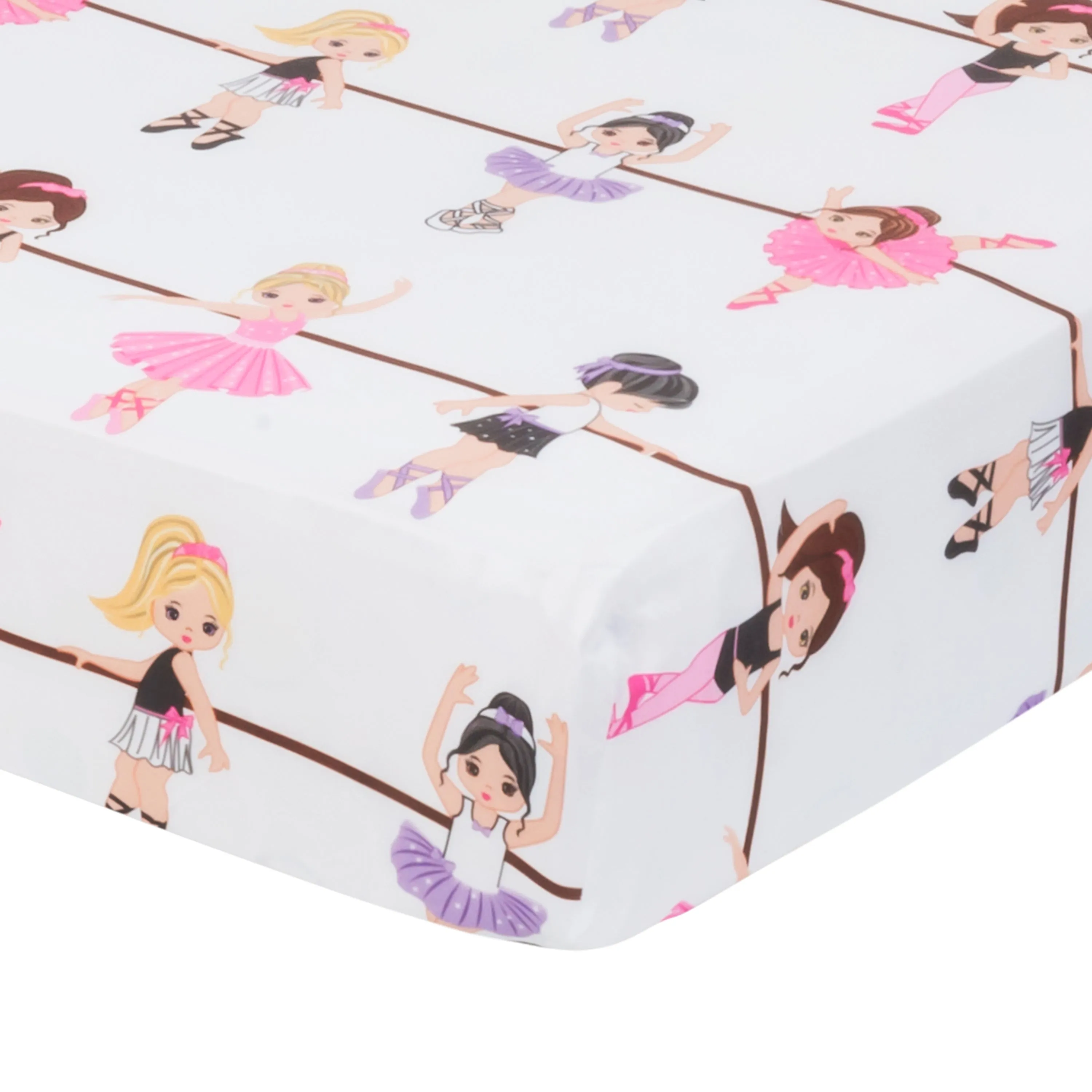 Born to Dance Ballerina Fitted Crib Sheet