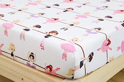 Born to Dance Ballerina Fitted Crib Sheet