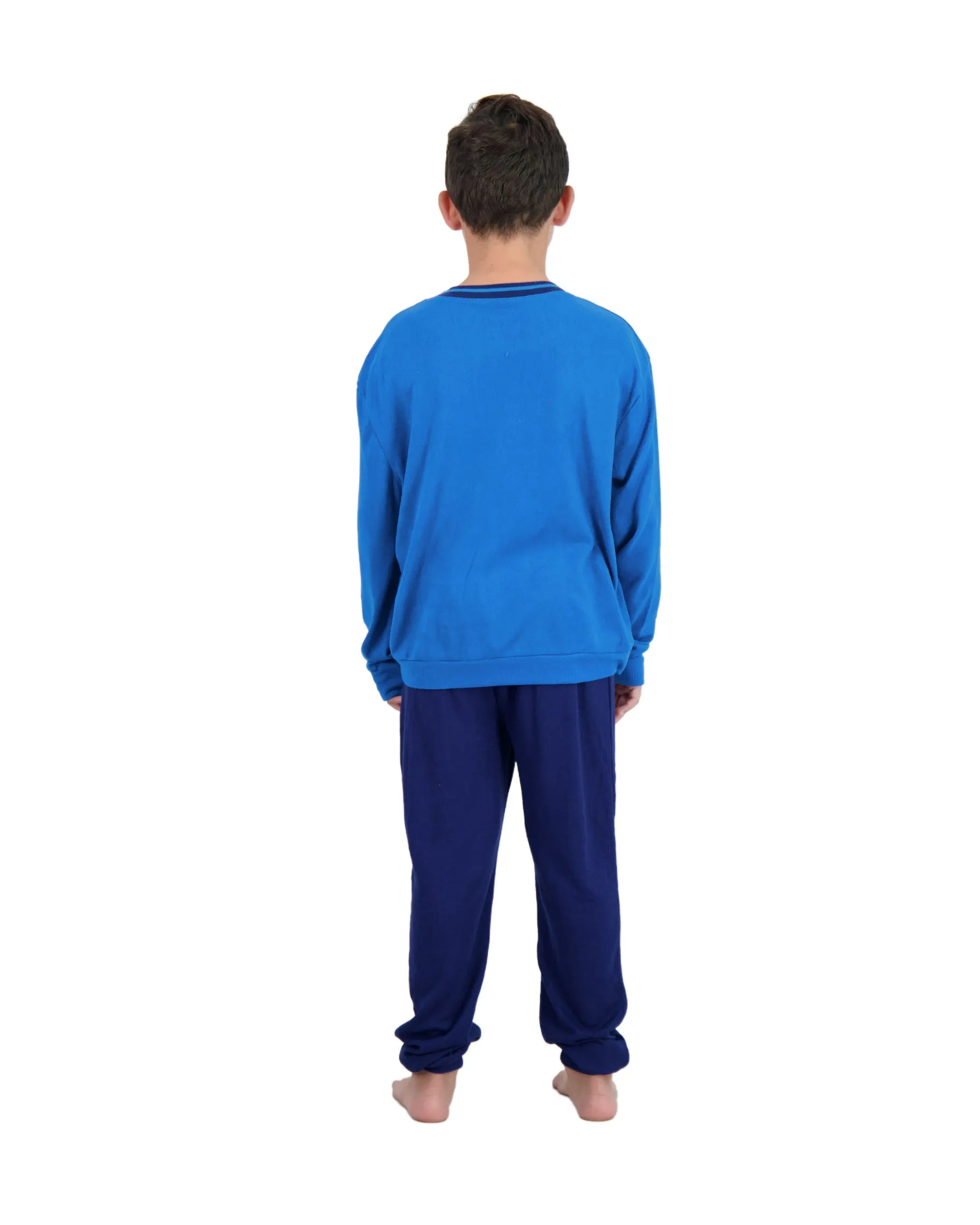 Boys 2-Piece Hacci Pajama Sets - Chill, Blue Pajama Sets for Boys