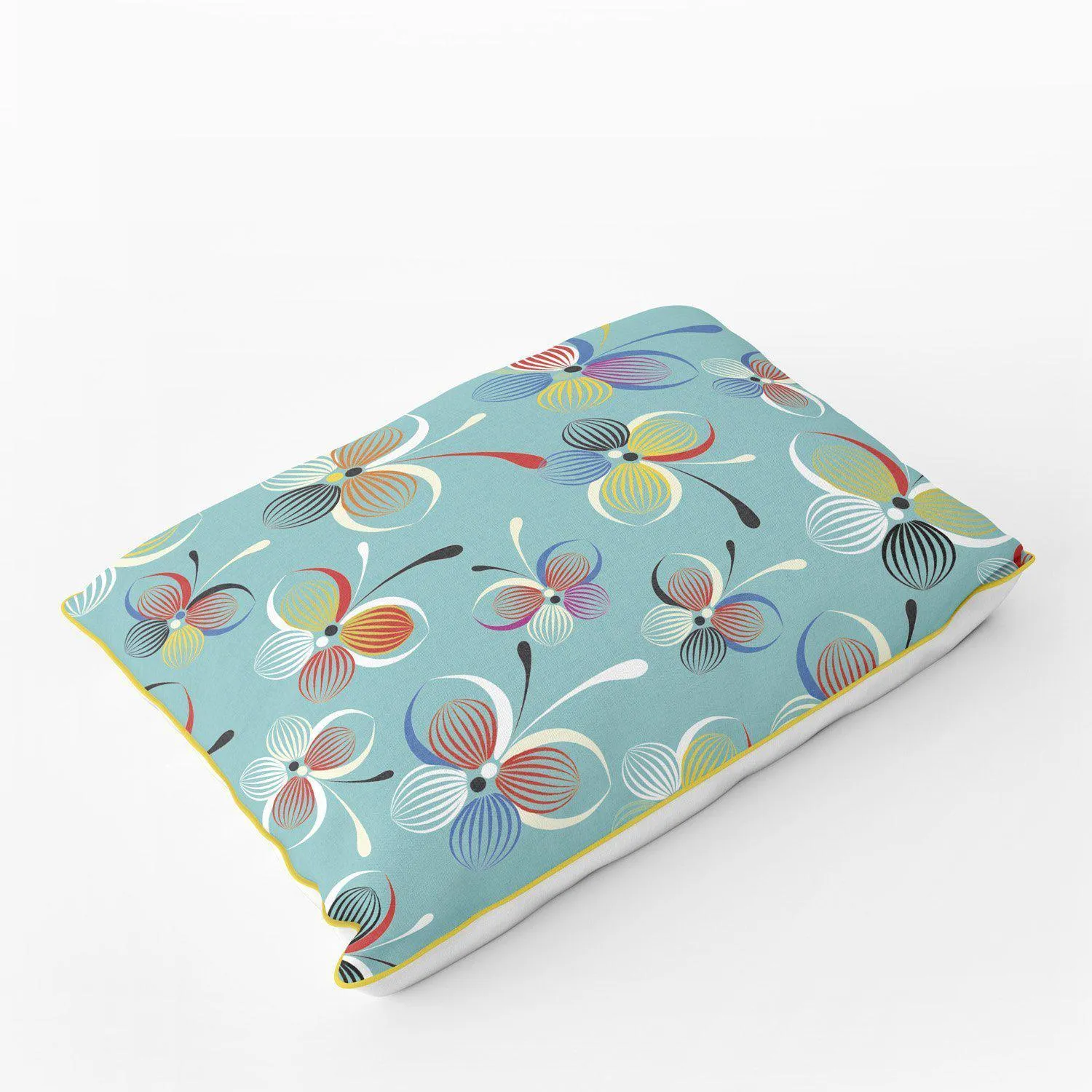 Bubbly Butterflies (Mint Green) - Funky Art Cushion - Perfect Day - House Of Turnowsky Pillows