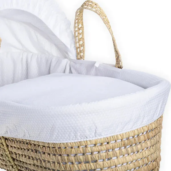 Clair-de-lune Cotton Dream Palm Moses Basket 2 Colours