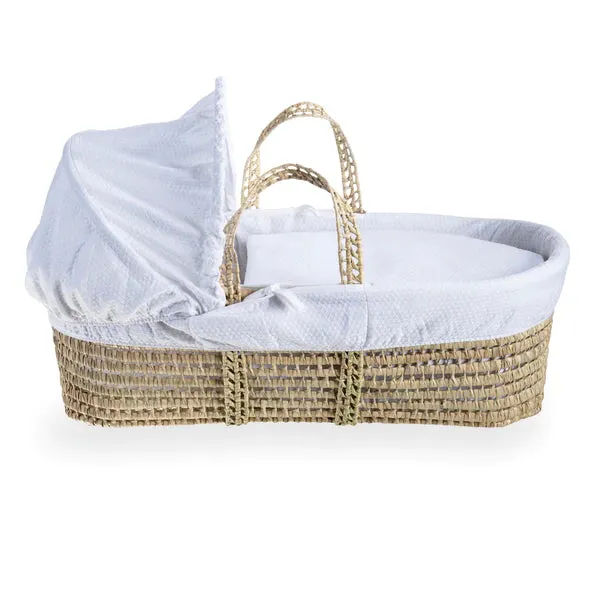 Clair-de-lune Cotton Dream Palm Moses Basket 2 Colours