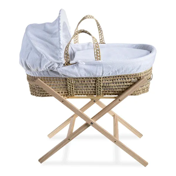 Clair-de-lune Cotton Dream Palm Moses Basket 2 Colours