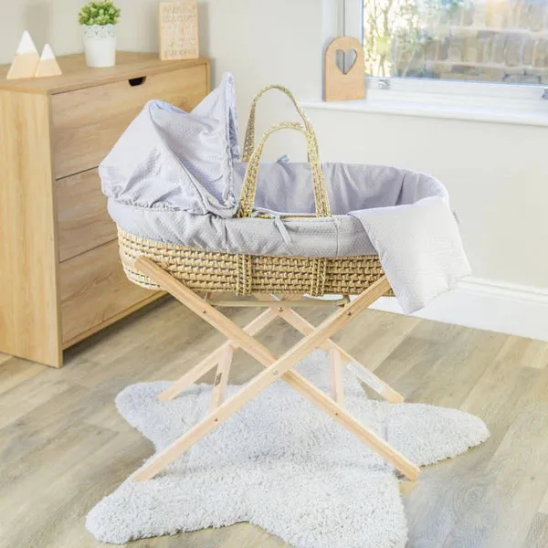 Clair-de-lune Cotton Dream Palm Moses Basket 2 Colours