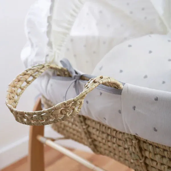 Clair-de-lune Lullaby Hearts Palm Moses Basket