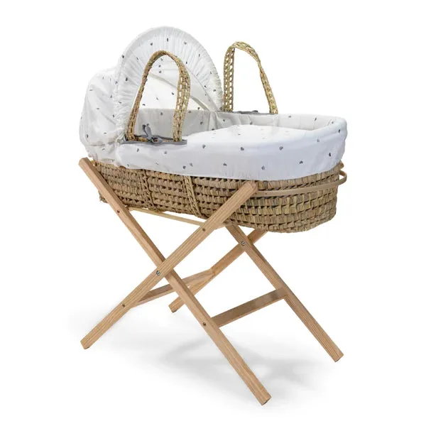 Clair-de-lune Lullaby Hearts Palm Moses Basket