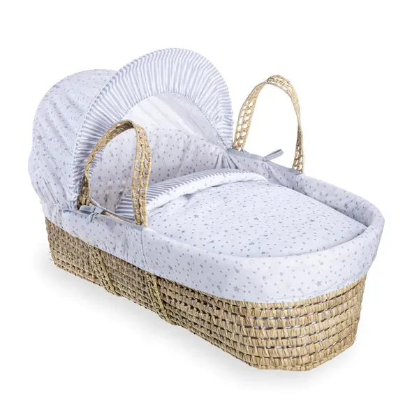 Clair-de-lune Stars & Stripes Palm Moses Basket 3 Colours