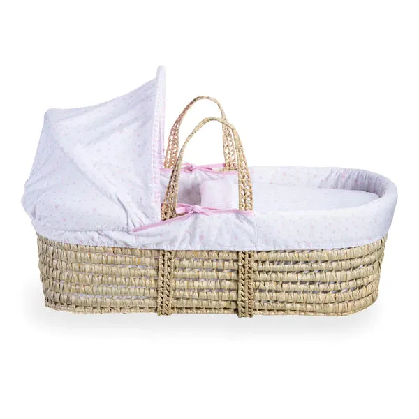 Clair-de-lune Stars & Stripes Palm Moses Basket 3 Colours