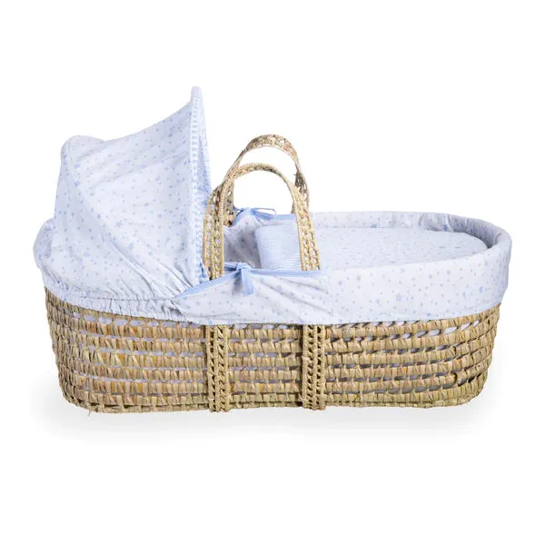 Clair-de-lune Stars & Stripes Palm Moses Basket 3 Colours