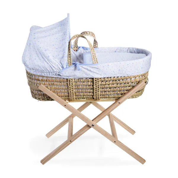 Clair-de-lune Stars & Stripes Palm Moses Basket 3 Colours