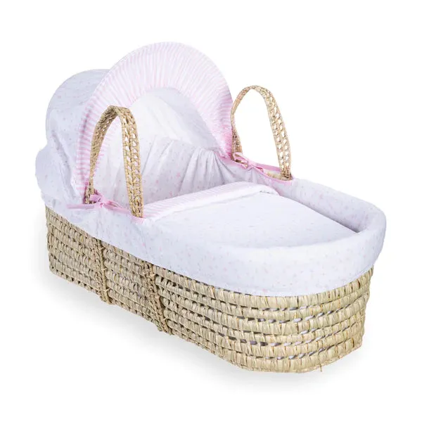 Clair-de-lune Stars & Stripes Palm Moses Basket 3 Colours