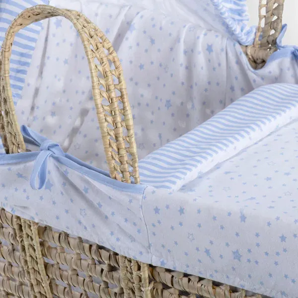 Clair-de-lune Stars & Stripes Palm Moses Basket 3 Colours