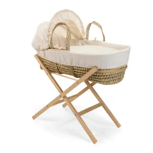 Clair-de-lune Waffle Palm Moses Basket Cream