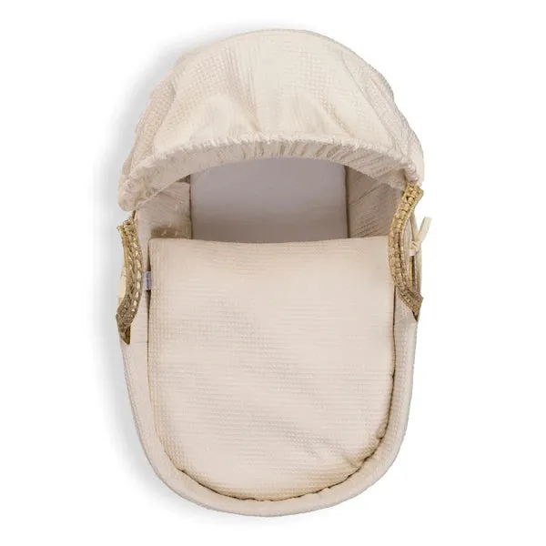 Clair-de-lune Waffle Palm Moses Basket Cream