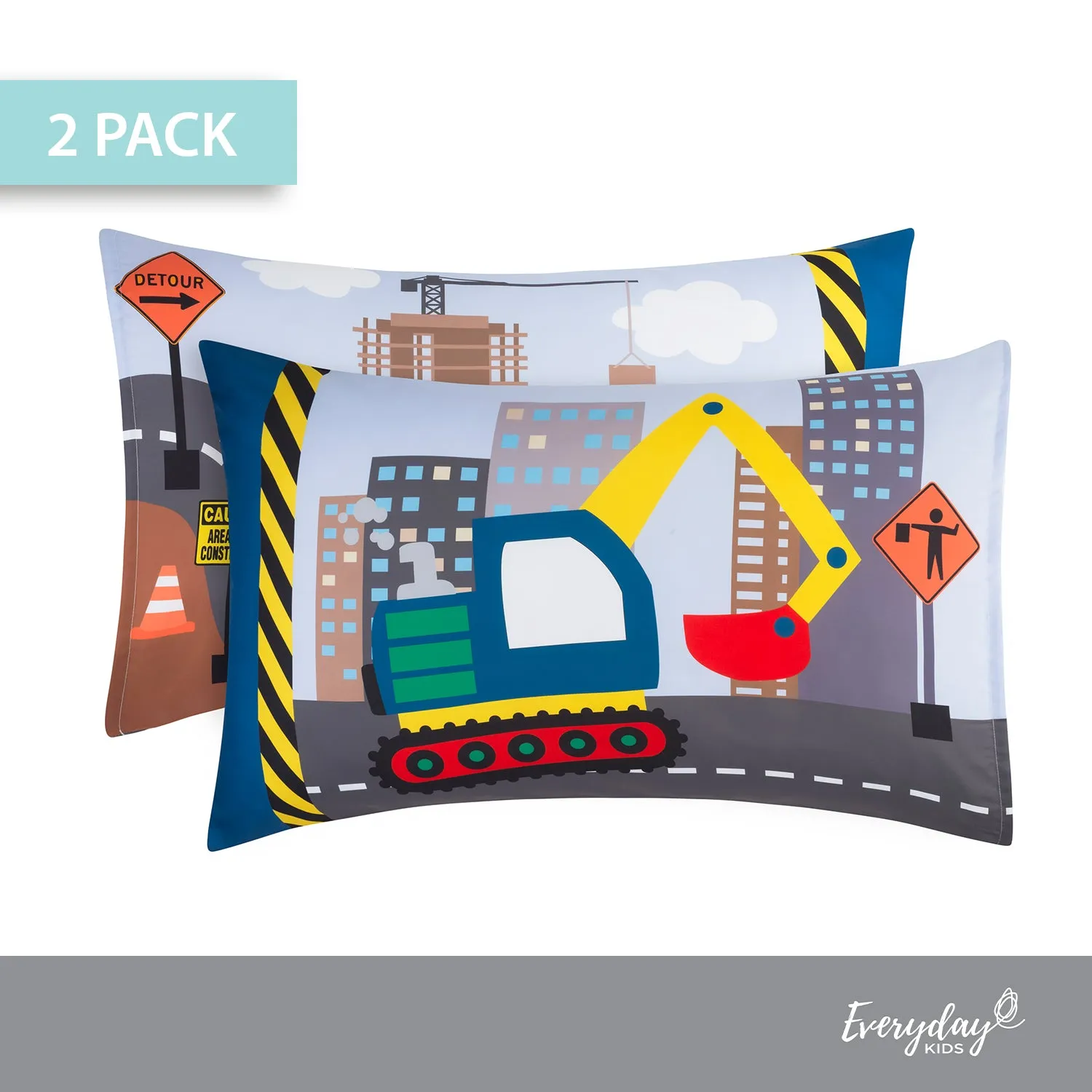 Construction 2 Pack Pillowcase Set