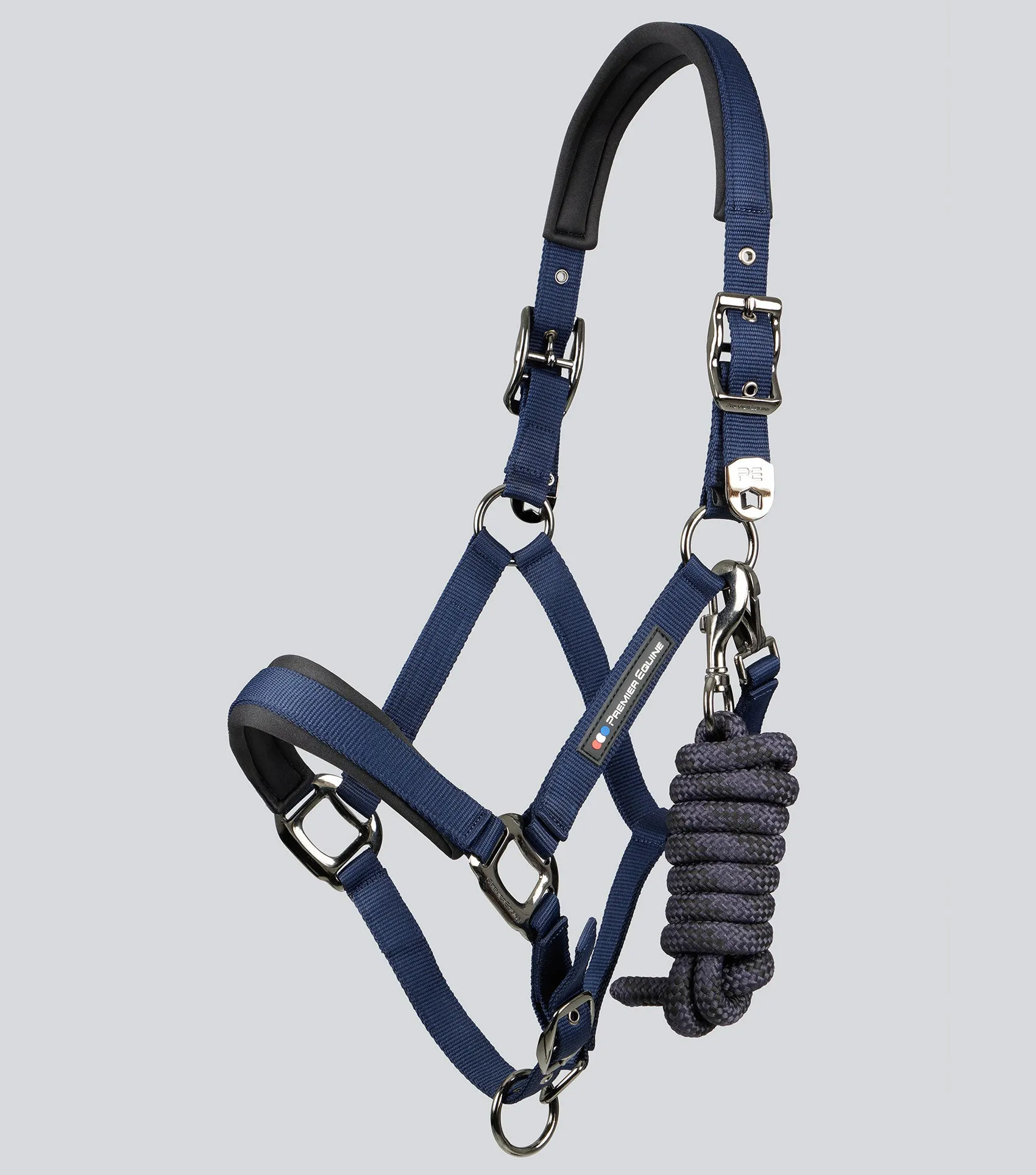 Corda Padded Head Collar with Lead Rope Navy