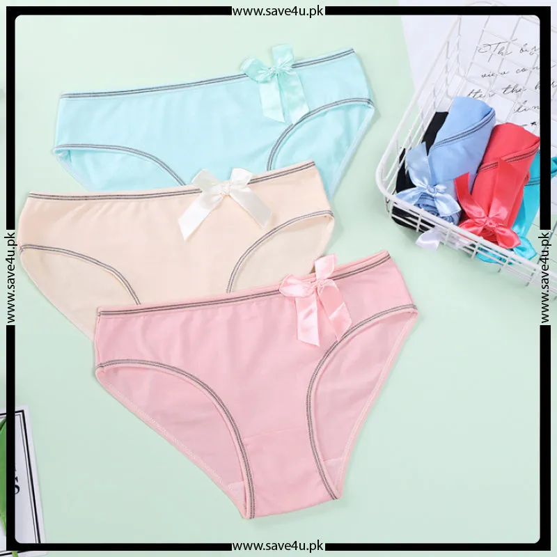 Cotton Seamless High Cut Ribbon Panties