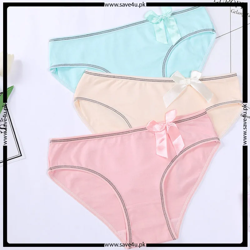 Cotton Seamless High Cut Ribbon Panties