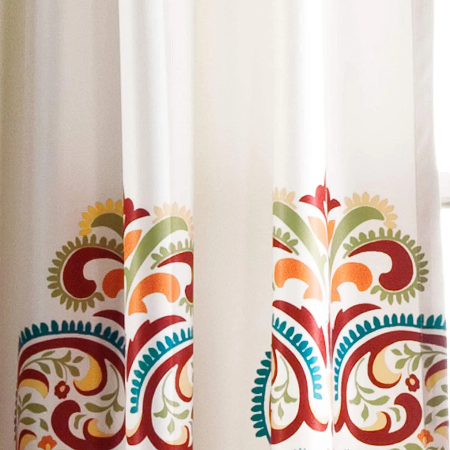 Digital Printed, Room darkening, faux silk heavy curtain for door, Pack of 2 Curtains - Indian Odysey