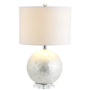 Evalyn 23.5" Capiz Seashell Sphere LED Table Lamp