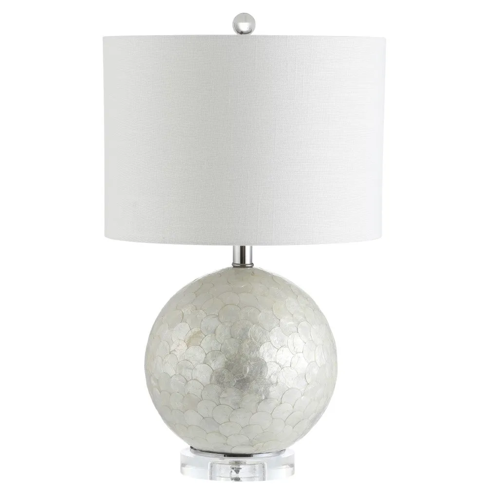 Evalyn 23.5" Capiz Seashell Sphere LED Table Lamp