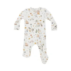 Farm Babies 2 Way Zipper Footie