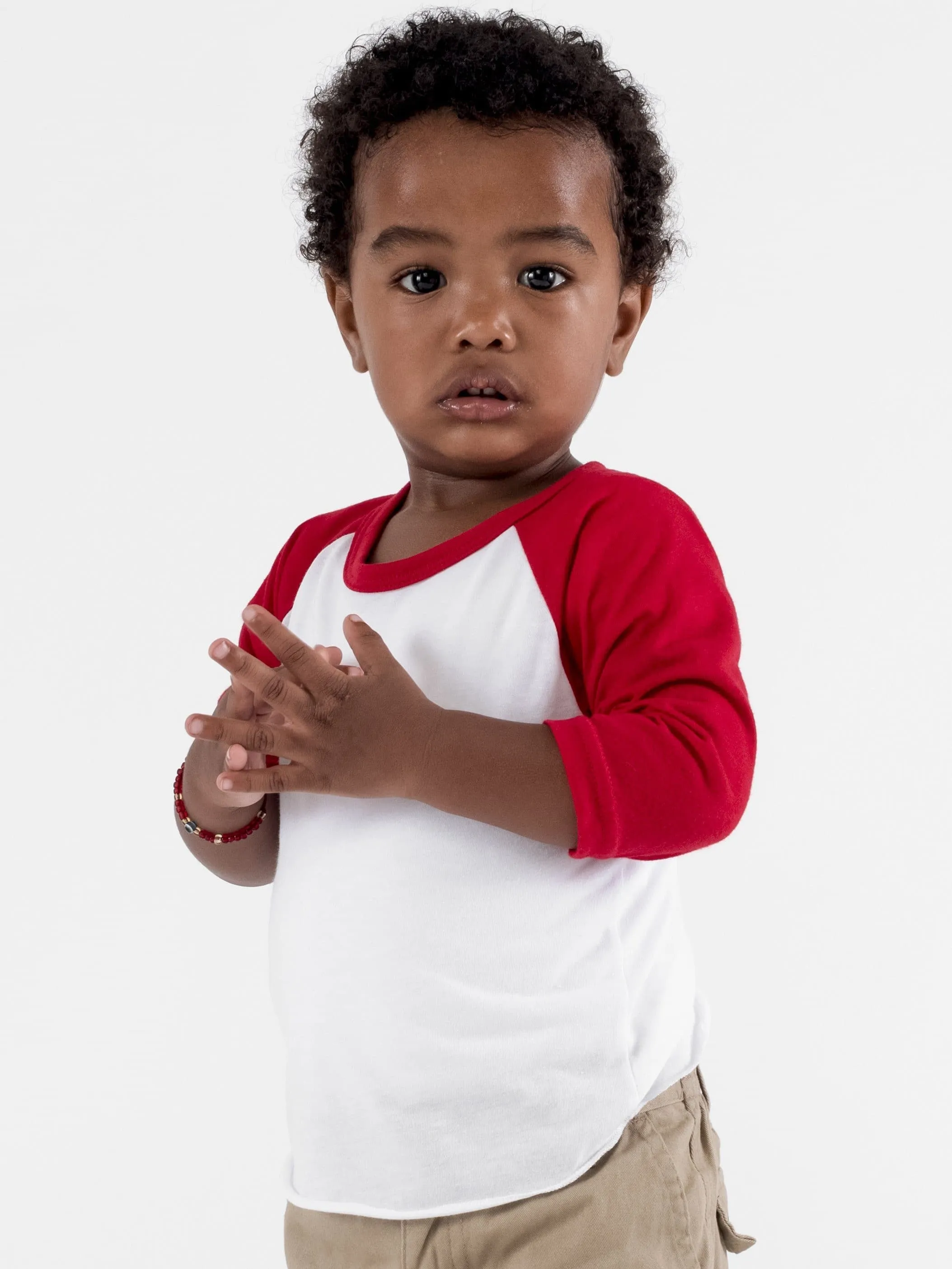 FF0053 - Infant 3/4 Sleeve Poly Cotton Raglan