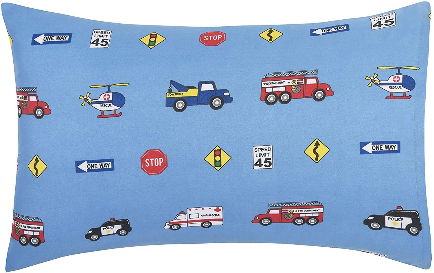 Fire, Police and Rescue 2-Pack Toddler Travel Pillowcases