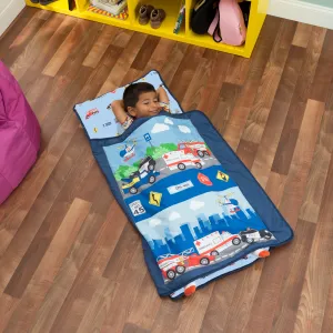 Fire Police Rescue Toddler Nap Mat with Pillow