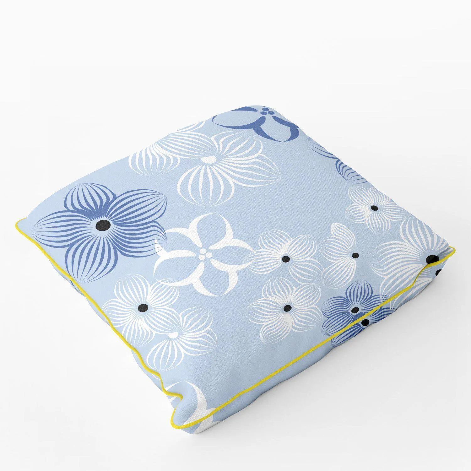 Flora Impression ( Blue) - Funky Art Cushion - Perfect Day - House Of Turnowsky Pillows