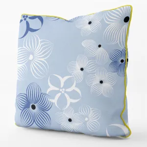 Flora Impression ( Blue) - Funky Art Cushion - Perfect Day - House Of Turnowsky Pillows